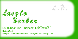 laszlo werber business card